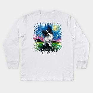 Papillon Night (splash version) Kids Long Sleeve T-Shirt